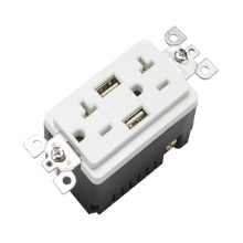 BAS20-2USB UL listé prise standard 20A 125V gfci prise électrique